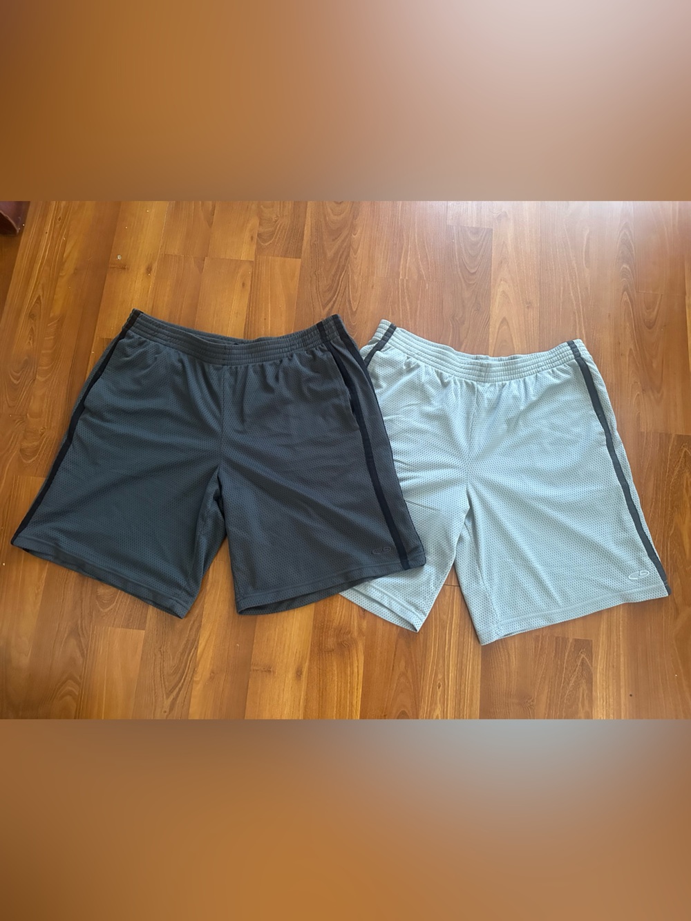 Champion Men‘s Mesh Shorts 9“ Inseam Size Large Dark Grey & Light Grey. 2 for 1